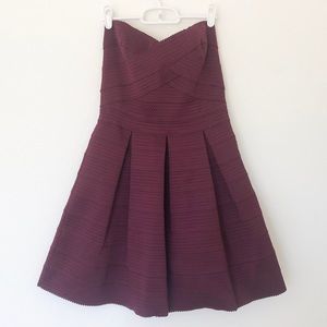 Maroon Fit and Flare Dress